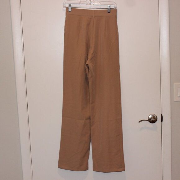 4TH Reckless Tan High Rise Wide Leg Dress Pants Women's Size S - Picture 6 of 10